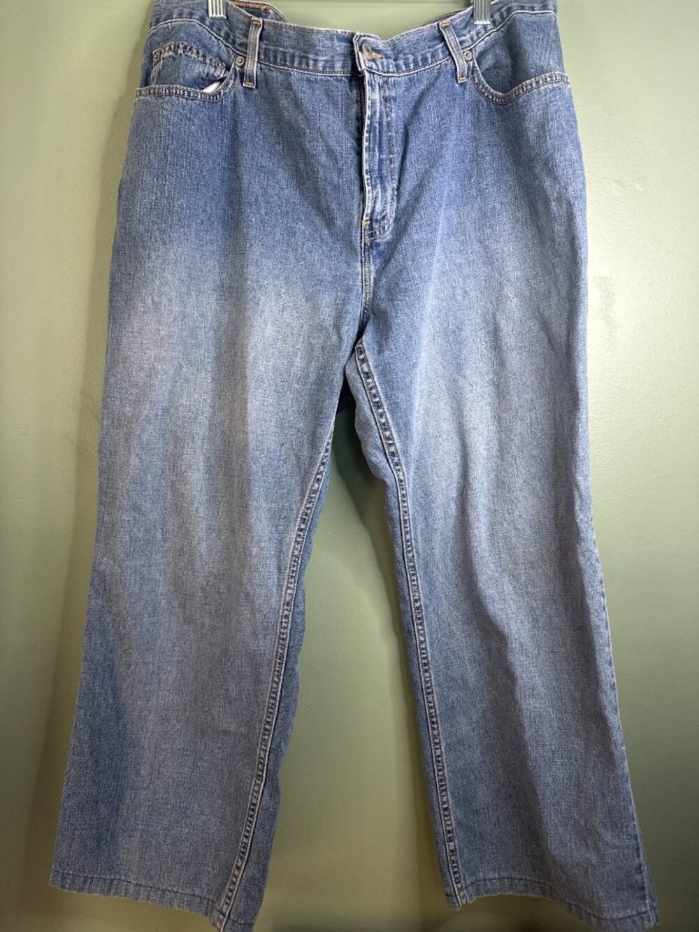 Vintage Y2K Old Navy Blue Jean Jeans Women's 18 Short High Rise Wide Leg Denim